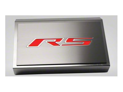 Brushed Fuse Box Cover with RS Top Plate; Solid Bright Red (16-24 Camaro LT w/ RS Package)