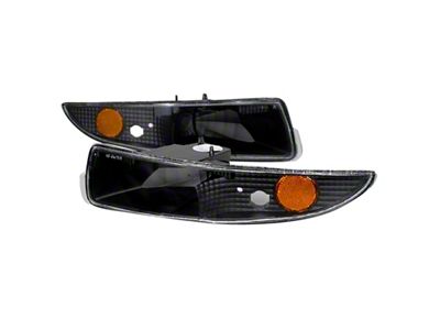 Bumper Lights; Black (93-02 Camaro)