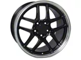 C5 Z06 Style Gloss Black Machined Wheel; 17x9.5 (93-02 Camaro)