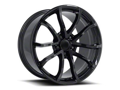 C6 Cup Replica Gloss Black Wheel; Rear Only; 19x10; 40mm Offset (93-02 Camaro)