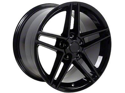 C6 Z06 Style Gloss Black Wheel; 17x9.5 (93-02 Camaro)