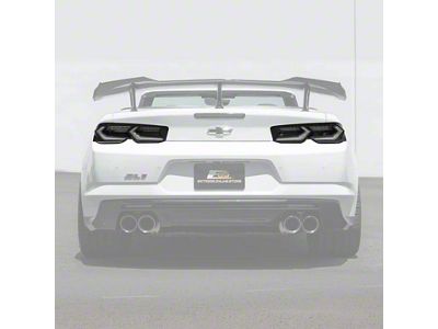 C8 Style Sequential LED Tail Lights; Black Housing; Smoked Lens (19-24 Camaro)