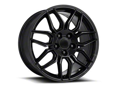 C8 ZO6 Replica Gloss Black Wheel; 18x8.5; 54mm Offset (93-02 Camaro)