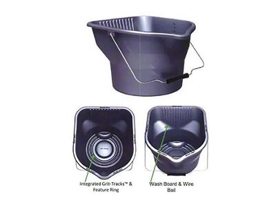 Car Wash Bucket; 3-Gallon