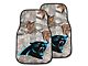 Carpet Front Floor Mats with Carolina Panthers Logo; Camo (Universal; Some Adaptation May Be Required)