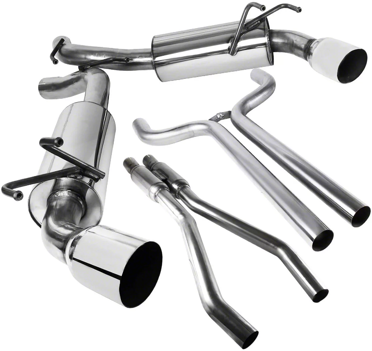 Camaro CatBack Exhaust with Polished Tips (1015 V6 Camaro) Free Shipping