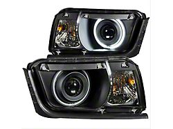 CCFL Halo Projector Headlights; Black Housing; Clear Lens (10-13 Camaro w/ Factory Halogen Headlights)