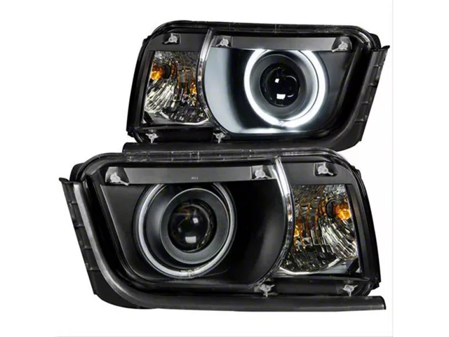 CCFL Halo Projector Headlights; Black Housing; Clear Lens (10-13 Camaro w/ Factory Halogen Headlights)