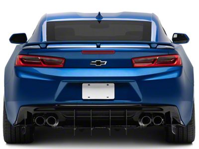 Centa VR2 Rear Diffuser; Gloss Black Vinyl (16-24 Camaro)