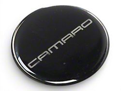 Center Cap with Camaro Logo; Black and Chrome (82-02 Camaro)