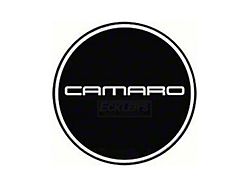 Center Cap with Camaro Logo; Black and Chrome (82-02 Camaro)