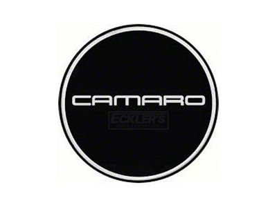 Center Cap with Camaro Logo; Black and Chrome (82-02 Camaro)