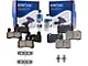 Ceramic Brake Pads with Brake Fluid and Cleaner; Front and Rear (11-15 Camaro SS)