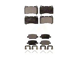Ceramic Brake Pads; Front and Rear (16-24 Camaro LS & LT w/ 4-Piston Front Calipers; 20-24 Camaro LT1)
