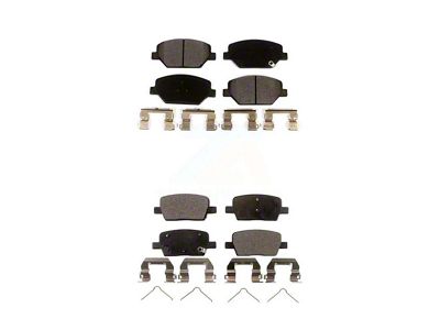 Ceramic Brake Pads; Front and Rear (16-24 Camaro LS & LT w/ Single Piston Front Calipers)