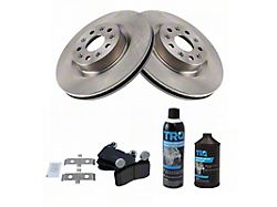 Ceramic Brake Rotor, Pad, Brake Fluid and Cleaner Kit; Front (16-24 Camaro SS w/ 4-Piston Front Calipers)