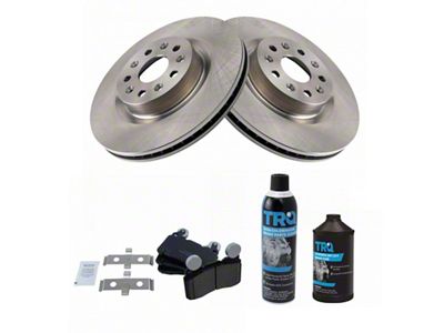 Ceramic Brake Rotor, Pad, Brake Fluid and Cleaner Kit; Front (16-24 Camaro SS w/ 4-Piston Front Calipers)