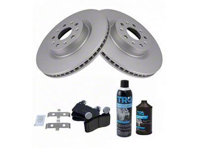Ceramic Brake Rotor, Pad, Brake Fluid and Cleaner Kit; Front (16-24 Camaro SS w/ 4-Piston Front Calipers)
