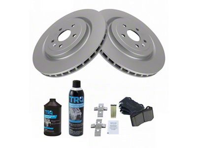 Ceramic Brake Rotor, Pad, Brake Fluid and Cleaner Kit; Rear (10-15 Camaro SS, ZL1)