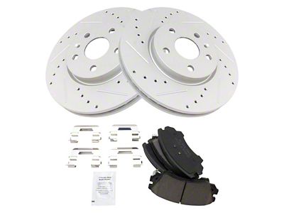 Ceramic Brake Rotor and Pad Kit; Front (10-15 Camaro LS, LT)