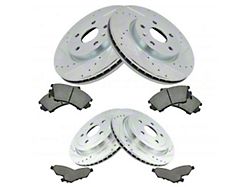 Ceramic Performance Brake Rotor and Pad Kit; Front and Rear (10-15 Camaro LS, LT)