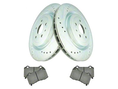 Ceramic Performance Brake Rotor, Pad, Brake Fluid and Cleaner Kit; Rear (10-15 Camaro SS, ZL1)