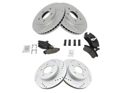 Ceramic Performance Brake Rotor and Pad Kit; Front and Rear (93-97 Camaro w/ Rear Disc Brakes)