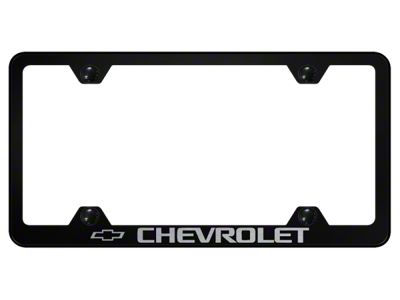 Chevrolet Laser Etched Wide Body License Plate Frame (Universal; Some Adaptation May Be Required)