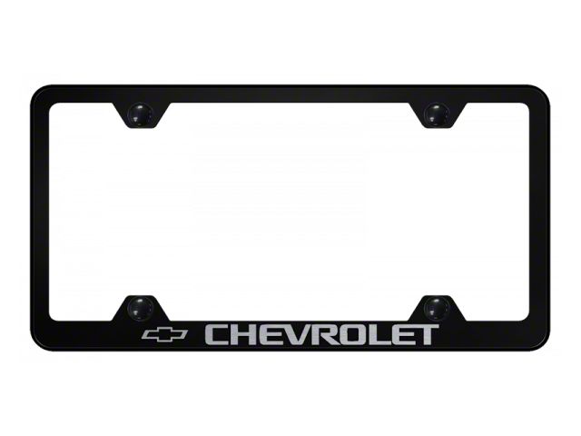 Chevrolet Laser Etched Wide Body License Plate Frame (Universal; Some Adaptation May Be Required)