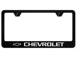 Chevrolet License Plate Frame; Black (Universal; Some Adaptation May Be Required)