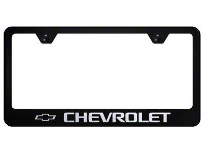 Chevrolet License Plate Frame; Black (Universal; Some Adaptation May Be Required)