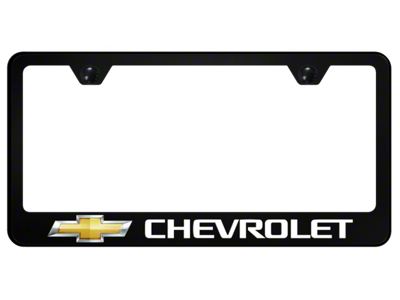 Chevrolet PC License Plate Frame; UV Print on Black (Universal; Some Adaptation May Be Required)