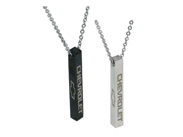 Chevy Bar Necklace; Black