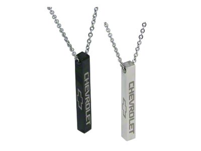 Chevy Bar Necklace; Black