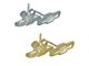 Chevy Bowtie Post Earrings; 14K Yellow Gold
