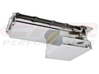 Chevy LS Oil Pan with 90-Degree -10AN Fittings; 7-Quart Capacity; Chrome (Universal; Some Adaptation May Be Required)