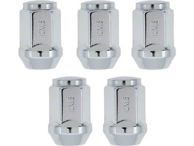 Chrome Acorn Lug Nut Kit; 12mm x 1.5; Set of 5 (93-02 Camaro)