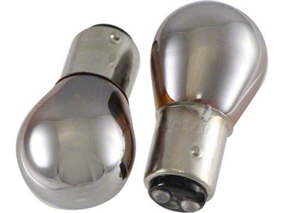 Chrome Light Bulbs; Amber; 1156