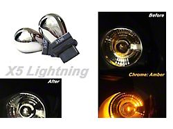 Chrome Light Bulbs; Amber; 3156