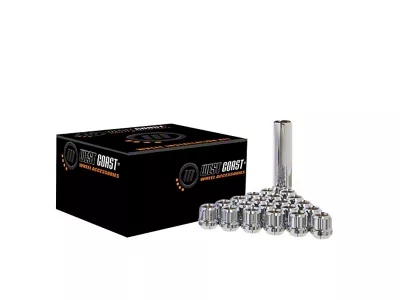 Chrome Open Acorn Spline Lug Nuts; M12x1.5; Set of 20 (93-02 Camaro)