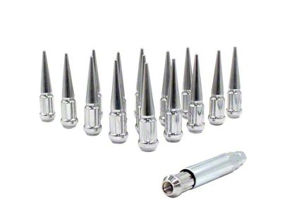 Chrome Spike Lug Nut Kit; 12mm x 1.5; Set of 20 (93-02 Camaro)