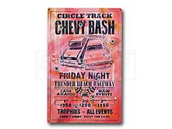 Circle Track Chevy Bash Metal Sign