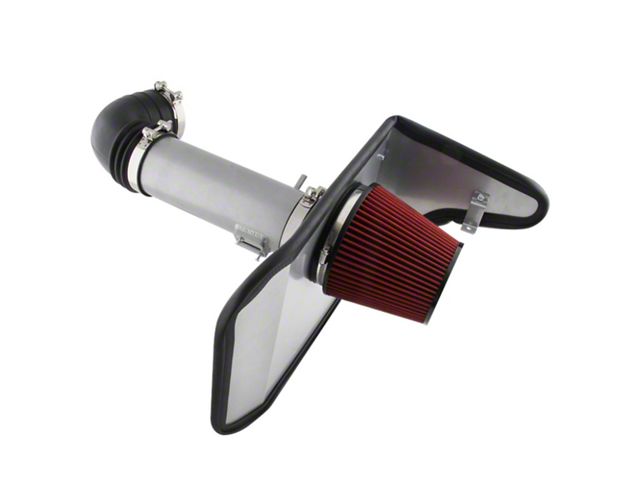 Cold Air Intake with Red Filter; Gray (10-12 3.6L Camaro)