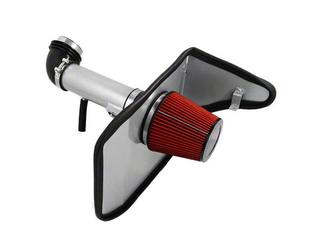 Cold Air Intake with Red Filter; Gray (12-14 V6 Camaro)