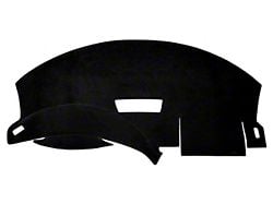 Custom Fit Dash Cover; Brushed Suede Black (93-96 Camaro w/ Passenger Side Air Bag)