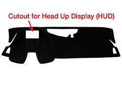 Custom Fit Dash Cover; Brushed Suede Black (16-24 Camaro w/ Heads Up Display)