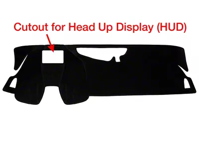 Custom Fit Dash Cover; Brushed Suede Charcoal (16-24 Camaro w/ Heads Up Display)