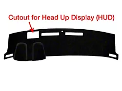 Custom Fit Dash Cover; Brushed Suede Mocha (11-15 Camaro w/ Heads Up Display)