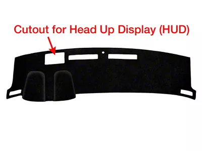 Custom Fit Dash Cover; Brushed Suede Mocha (11-15 Camaro w/ Heads Up Display)