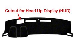 Custom Fit Dash Cover; Carpet Black (11-15 Camaro w/ Heads Up Display)